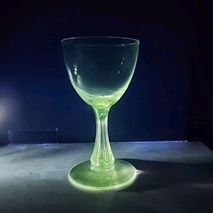 Elegant Manganese Glass Goblet